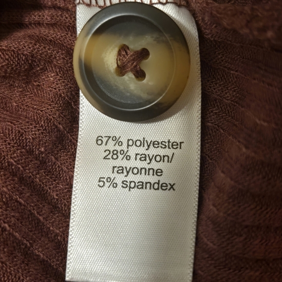 Maurices Heartland Brick Red Ribbed Henley Button Detail Long Sleeve Tee Large - Picture 7 of 8